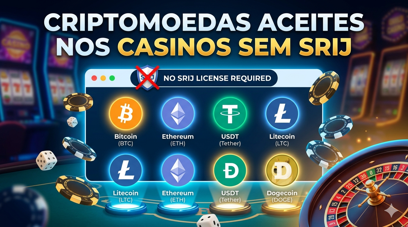 Criptomoedas aceites nos casinos sem SRIJ — Bitcoin, Ethereum, USDT e outras